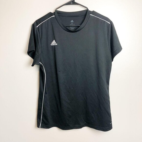Adidas Black Classic Athletic Short Sleeve Top - Picture 1 of 5